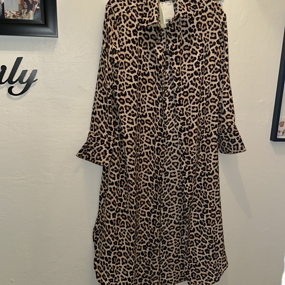 H&M Dresses & Skirts - H&M Leopard Print Shirt Dress- NWT!